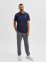 SELECTED HOMME Heren Polo's & T-shirts Slhleroy Coolmax Ss Polo B Donkerblauw - Thumbnail 8
