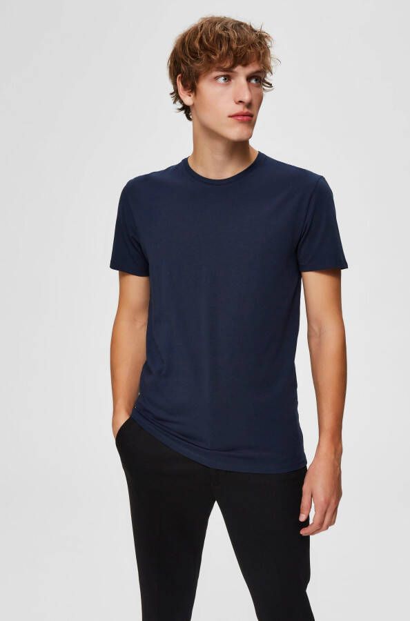 SELECTED HOMME Shirt met ronde hals Basic T-shirt