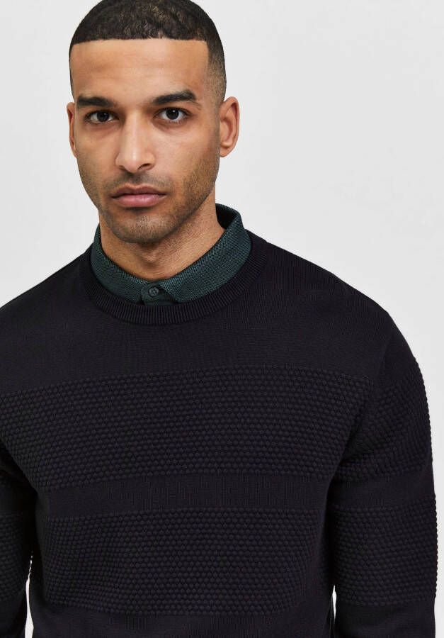 SELECTED HOMME Trui met ronde hals MAINE KNIT