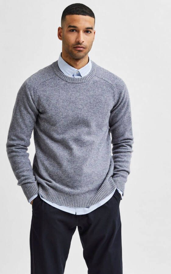 SELECTED HOMME Trui met ronde hals NEW COBAN LAMBS WOOL CREW NECK