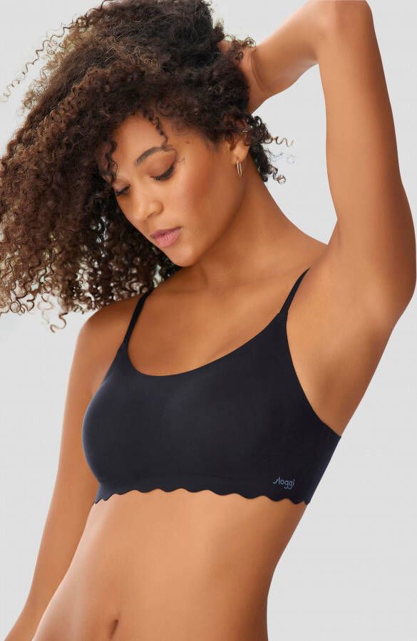 Sloggi Bustier Zero Feel Wavy top met modieus schulprandje bij de band