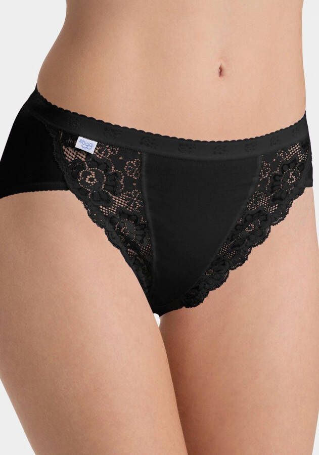 Sloggi Tai slip Chic Tai 4P Dames slip met elastische kant-inzetten (4 stuks Set van 4)