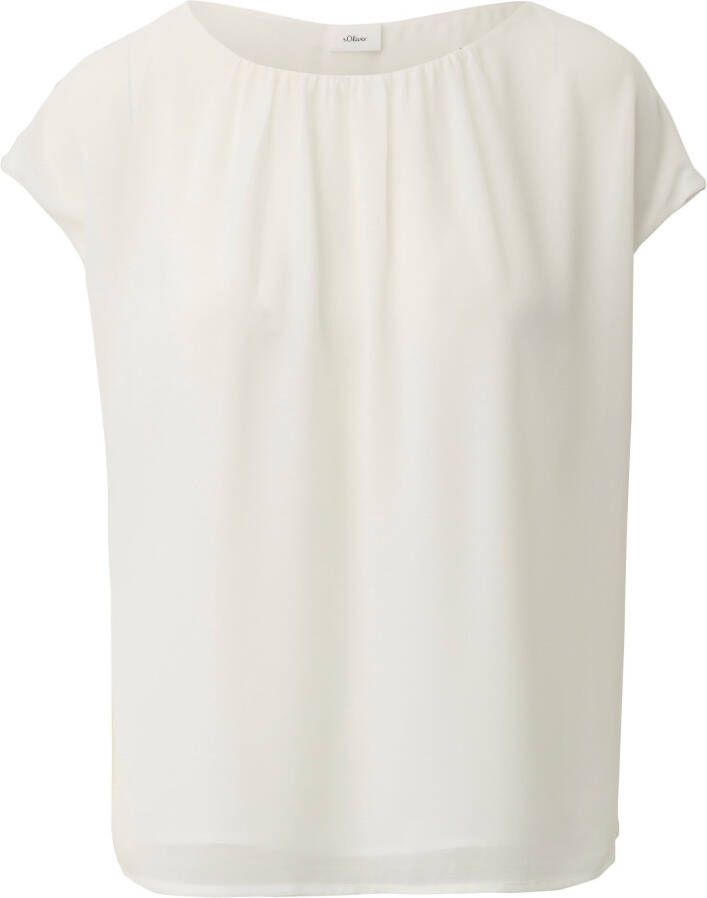 s.Oliver BLACK LABEL Klassieke blouse met kapmouwtjes