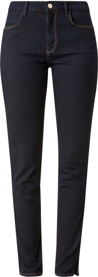 s.Oliver BLACK LABEL Skinny fit jeans met splitjes in voetzoom