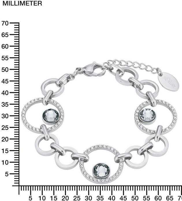 s.Oliver Edelstalen armband 2024268 met kristal