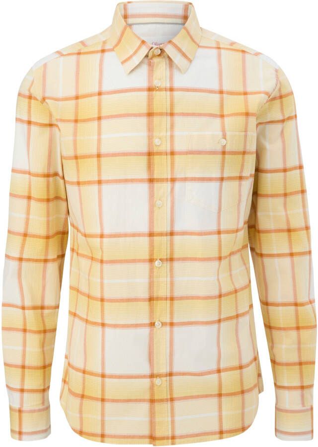 s.Oliver Overhemd met lange mouwen van katoen-stretch