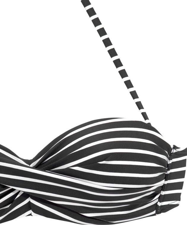 s.Oliver RED LABEL Beachwear Bandeau-bikinitop HILL gestreept