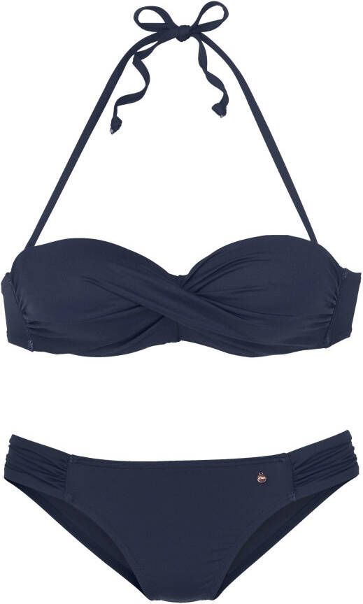 s.Oliver RED LABEL Beachwear Beugelbikini in bandeaumodel met ruches