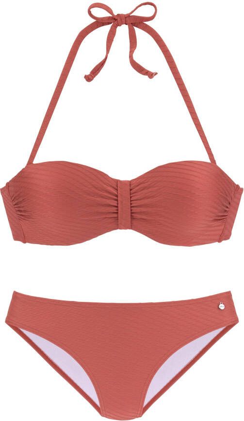 s.Oliver RED LABEL Beachwear Beugelbikini in bandeaumodel Cho Structuurstof
