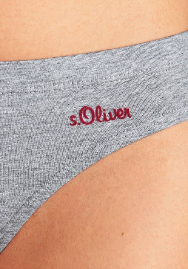 s.Oliver RED LABEL Beachwear Bikinibroekje elastische katoenkwaliteit (set 3 stuks)