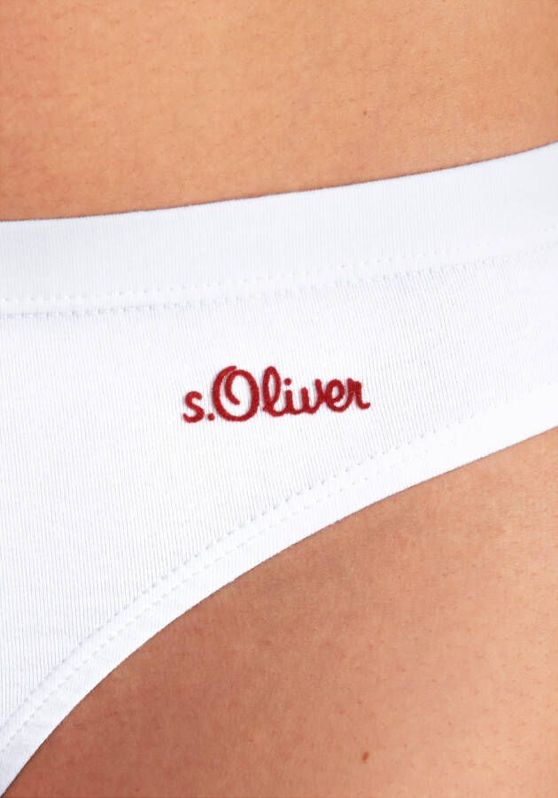 s.Oliver RED LABEL Beachwear Bikinibroekje elastische katoenkwaliteit (set 3 stuks)
