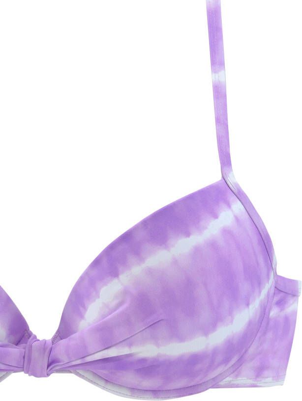s.Oliver RED LABEL Beachwear Bikinitop met beugels Enja met gewatteerde cups en batikprint