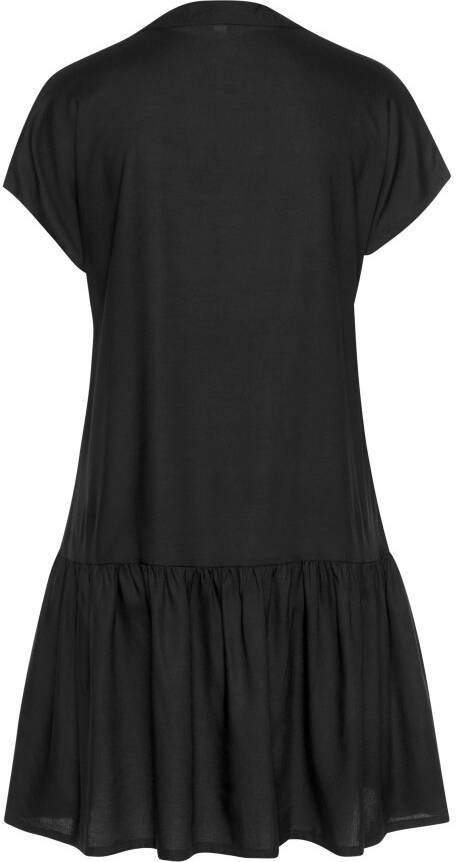 s.Oliver RED LABEL Beachwear Blousejurk met volants op de rok tuniekjurk zomerjurk basic