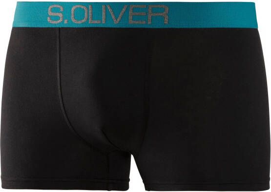 s.Oliver RED LABEL Beachwear Boxershort met contrastkleurige weefband (set 4 stuks)