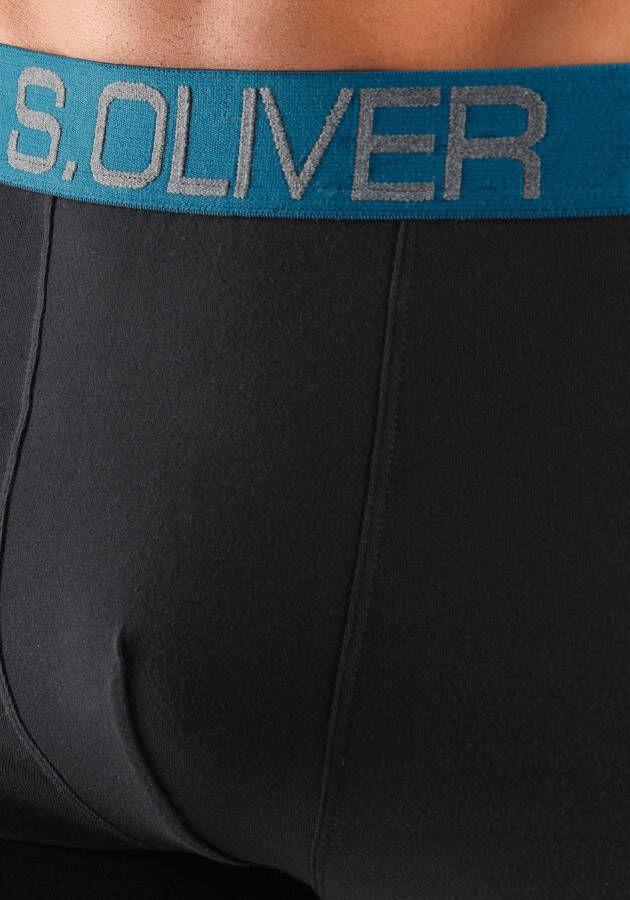 s.Oliver RED LABEL Beachwear Boxershort met contrastkleurige weefband (set 4 stuks)