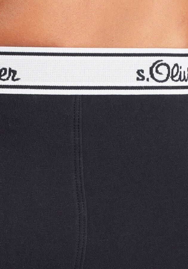 s.Oliver RED LABEL Beachwear Boxershort met witte weefband (set 3 stuks)