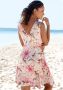 S.Oliver RED LABEL Beachwear Gedessineerde jurk met striklint aan de zijkant comfortabele wikkeljurk zomerjurk - Thumbnail 3
