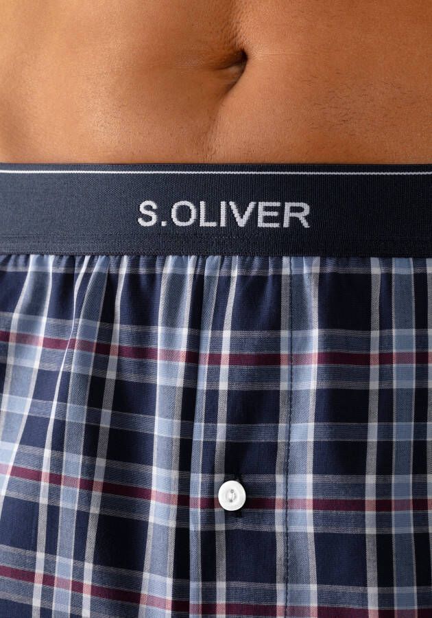 s.Oliver RED LABEL Beachwear Geweven broek met logo in de band