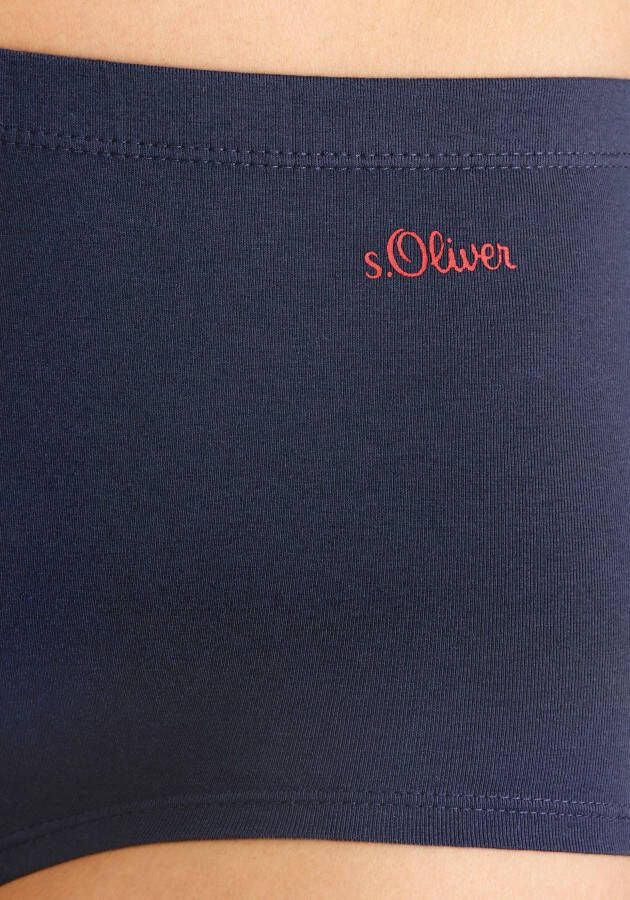 s.Oliver RED LABEL Beachwear Hipster elastische katoenkwaliteit (set 3 stuks)