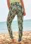 S.Oliver RED LABEL Beachwear Jerseybroek met bladdessin - Thumbnail 3