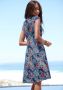 S.Oliver RED LABEL Beachwear Jerseyjurk met all-over print en v-hals zomerjurk met wikkellook - Thumbnail 3
