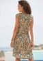 S.Oliver RED LABEL Beachwear Jerseyjurk met all-over print en v-hals zomerjurk met wikkellook - Thumbnail 3