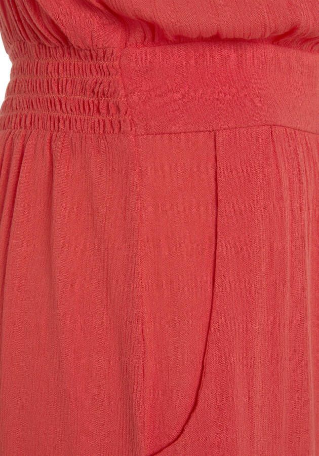 s.Oliver RED LABEL Beachwear Jumpsuit in culotte-stijl van viscose-crêpe