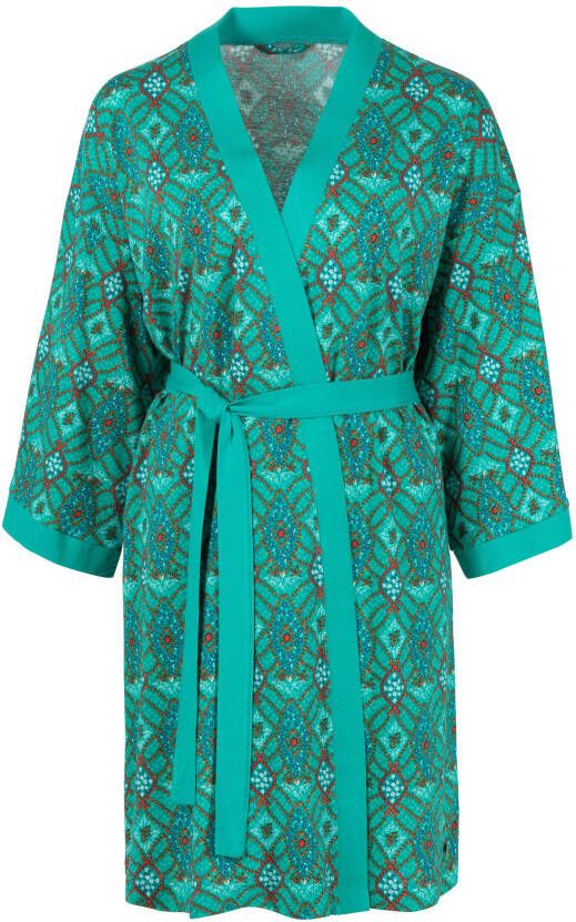 s.Oliver RED LABEL Beachwear Kimono met ornamentprint die gestrikt kan worden