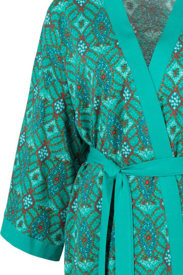 s.Oliver RED LABEL Beachwear Kimono met ornamentprint die gestrikt kan worden