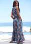 S.Oliver RED LABEL Beachwear Maxi-jurk met stippenprint en split zachte jersey jurk zomerjurk - Thumbnail 3
