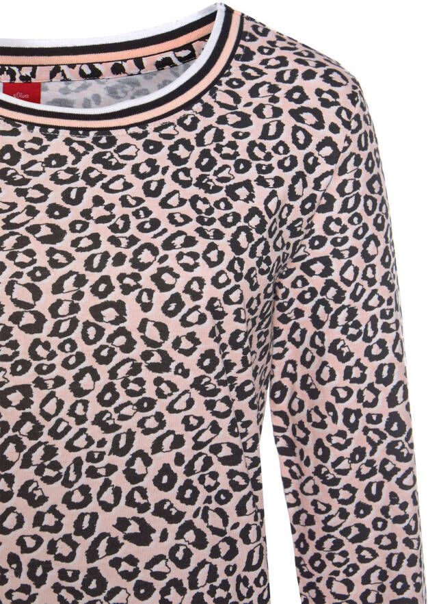 s.Oliver RED LABEL Beachwear Nachthemd met luipaardprint all-over