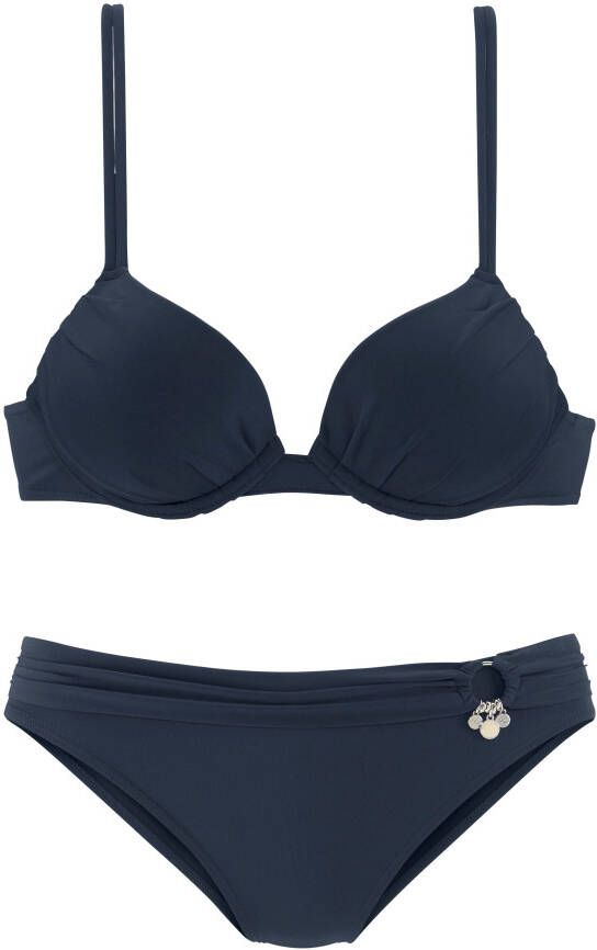 s.Oliver RED LABEL Beachwear Push-upbikini met sierring aan de broek