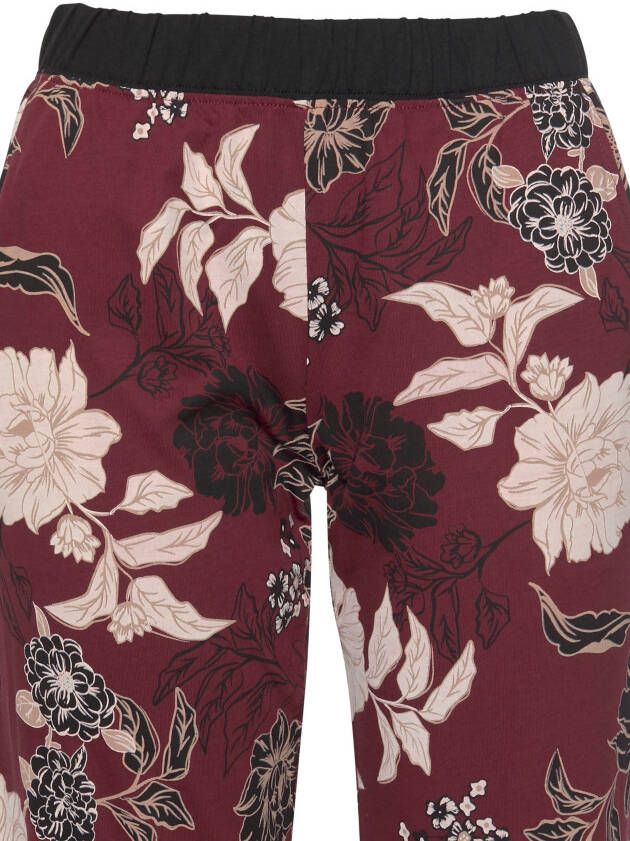 s.Oliver RED LABEL Beachwear Pyjama bloemdessin met streepdetails (2-delig 1 stuk)