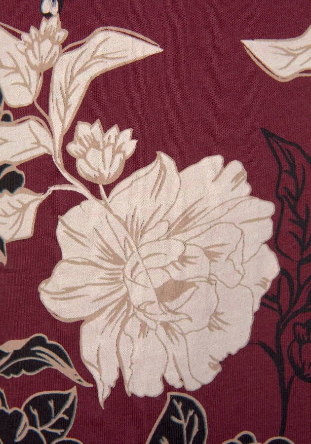 s.Oliver RED LABEL Beachwear Pyjama in klassiek model met bloemmotief (2-delig 1 stuk)