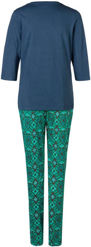 s.Oliver RED LABEL Beachwear Pyjama ornamentprint met 3 4-mouwen (2-delig 1 stuk)