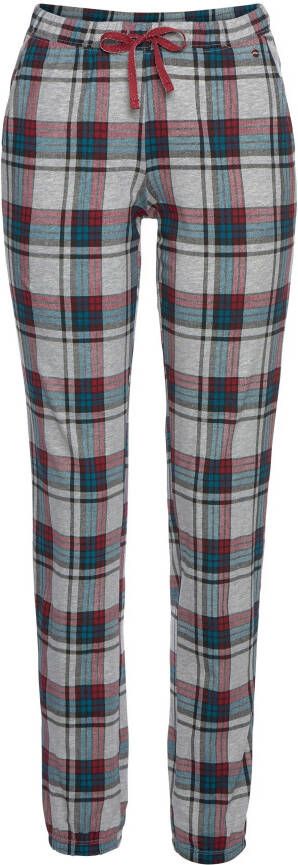 s.Oliver RED LABEL Beachwear Pyjamabroek met motief all-over en contrastkleurige koord