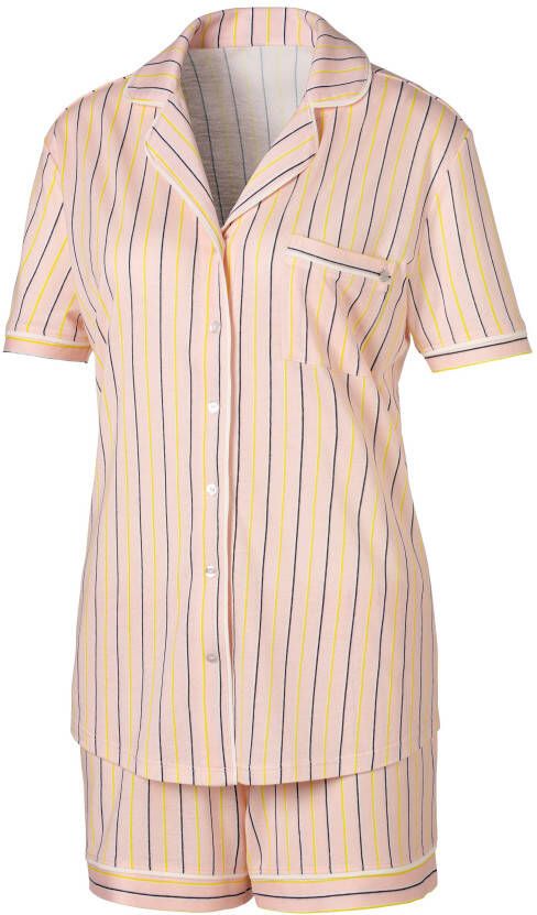s.Oliver RED LABEL Beachwear Shortama met knoopsluiting en borstzak (2-delig)