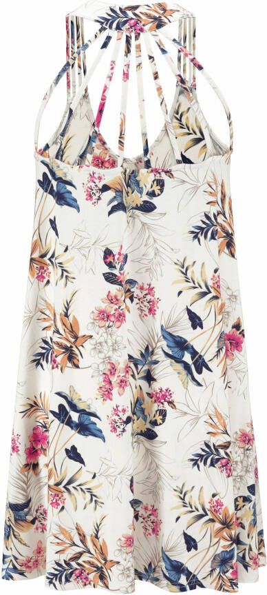 s.Oliver RED LABEL Beachwear Strandjurk met speciaal design schouderbandjes mini jurk met bloemenprint zomerjurk