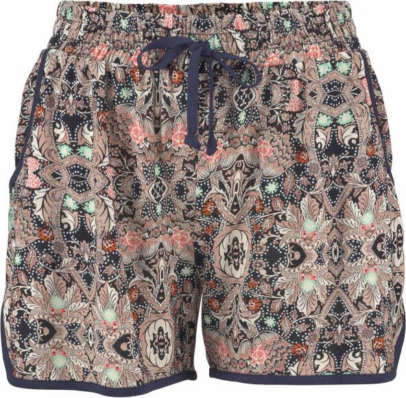s.Oliver RED LABEL Beachwear Strandshort met etnische print en zakken elastische tailleband korte broek