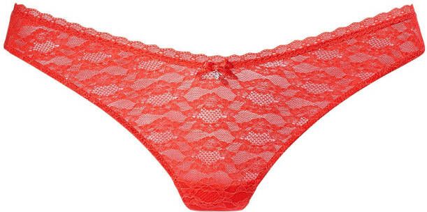 s.Oliver RED LABEL Beachwear String Clarissse van fijne gebloemde kant in stijlvol transparante look