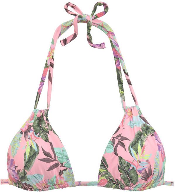 s.Oliver RED LABEL Beachwear Triangel-bikinitop AZALEA in tropische print