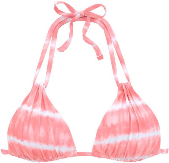 s.Oliver RED LABEL Beachwear Triangel-bikinitop Enja met batikprint