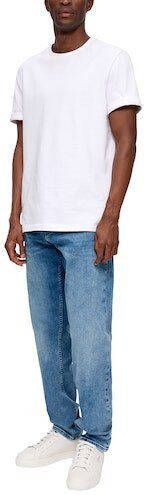 s.Oliver Tapered jeans met merkbadge
