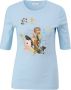 S.Oliver T-shirt met printopdruk blauw - Thumbnail 7