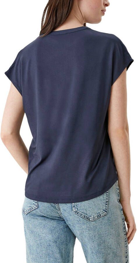 s.Oliver T-shirt met ingesneden ronde hals