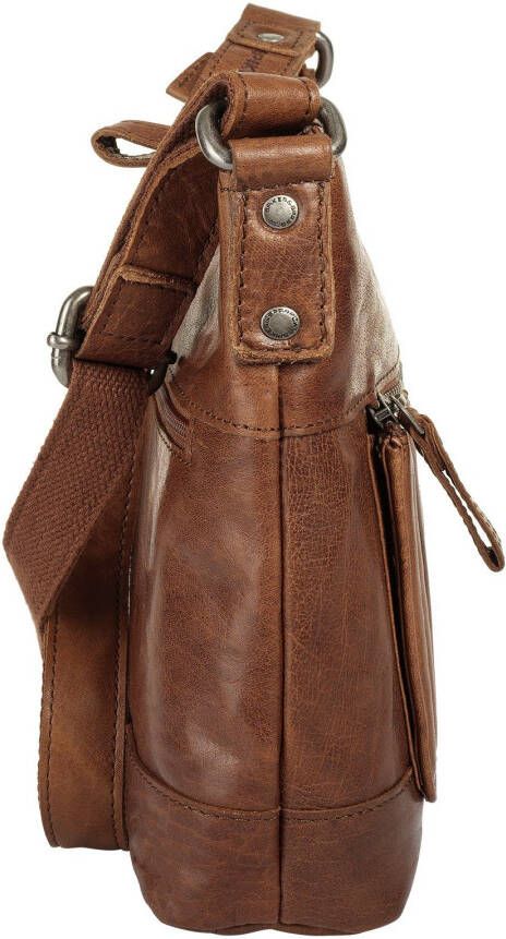 Spikes & Sparrow Schoudertas echt leder