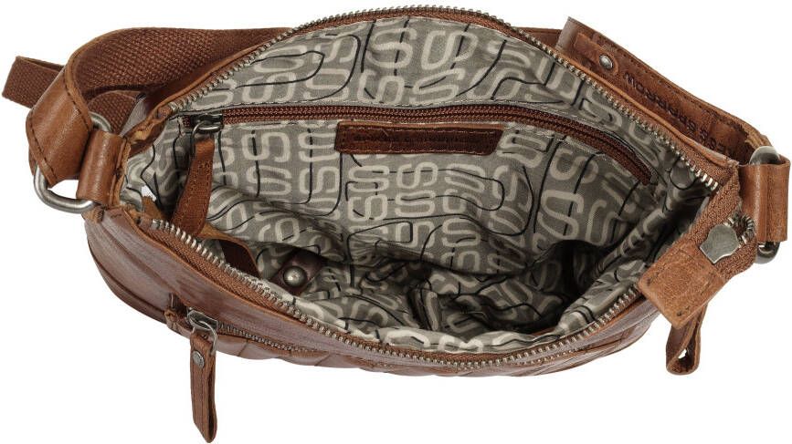 Spikes & Sparrow Schoudertas echt leder