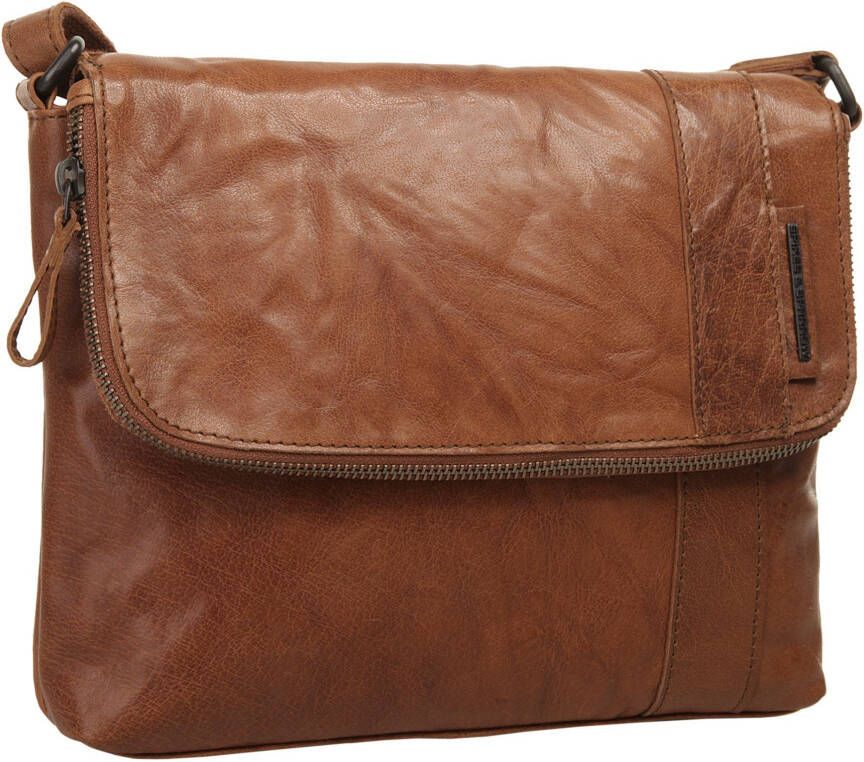 Spikes & Sparrow Schoudertas echt leder