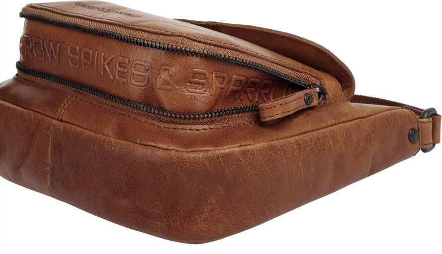 Spikes & Sparrow Schoudertas echt leder