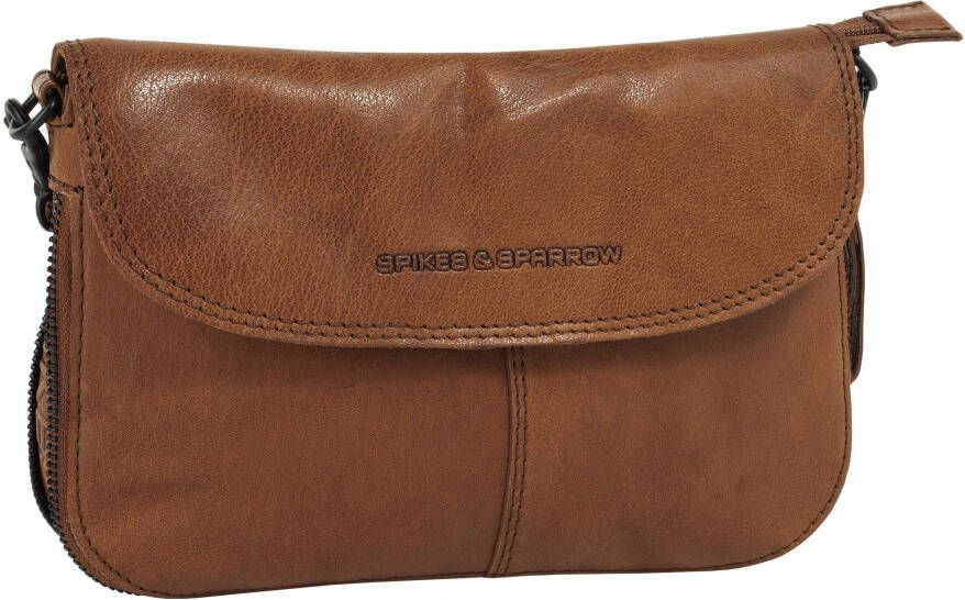Spikes & Sparrow Schoudertas echt leder